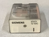 Siemens 3TX7110-5BB03C Relay Plug-In General Purpose 15A 12VDC Coil SPDT