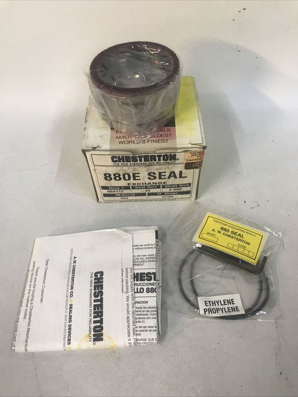 Chesterton 880E 054117 CB/S Rotary Seal Size -20 Shaft 2.500 Viton O-Ring