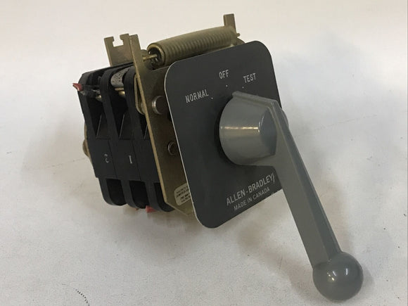 Allen Bradley 80145-726-01 Drum Switch NORMAL/OFF/TEST