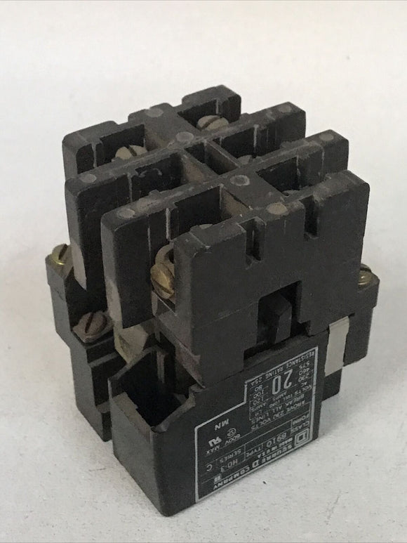 Square D 8910 H0-3 Contactor Series C 120V 8910 HO-3