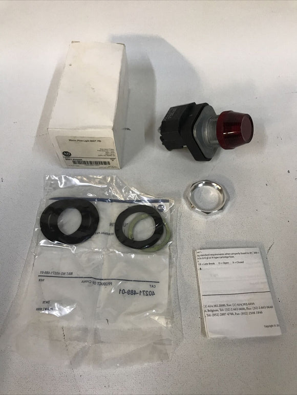 Allen Bradley 800T-PH26R Ser. V 30mm Pilot Light Red