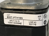 Allen Bradley 800T-PTH16G Pilot light Push to test Ser U 120V Green