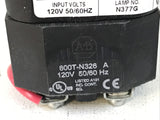 Allen Bradley 800T-PTH16G Pilot light Push to test Ser U 120V Green