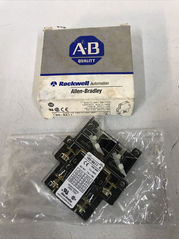 Allen Bradley 195-BA11 Auxiliary Contact 195BA11 Series A