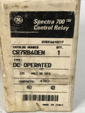 General Electric CR7RB40EN Control Relay DC Operated