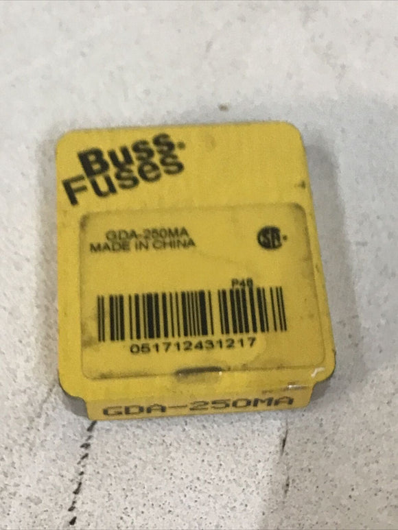 *BOX OF 5* Bussman Fuses BUSS GDA-250MA H 250V F250mA H250V 5mm X 20mm