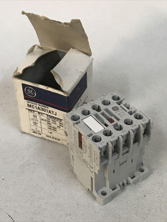 GE MC1A301ATJ Contactor Industrial Controls 460V 5HP / 120V Coil  *CRACKED CASE*
