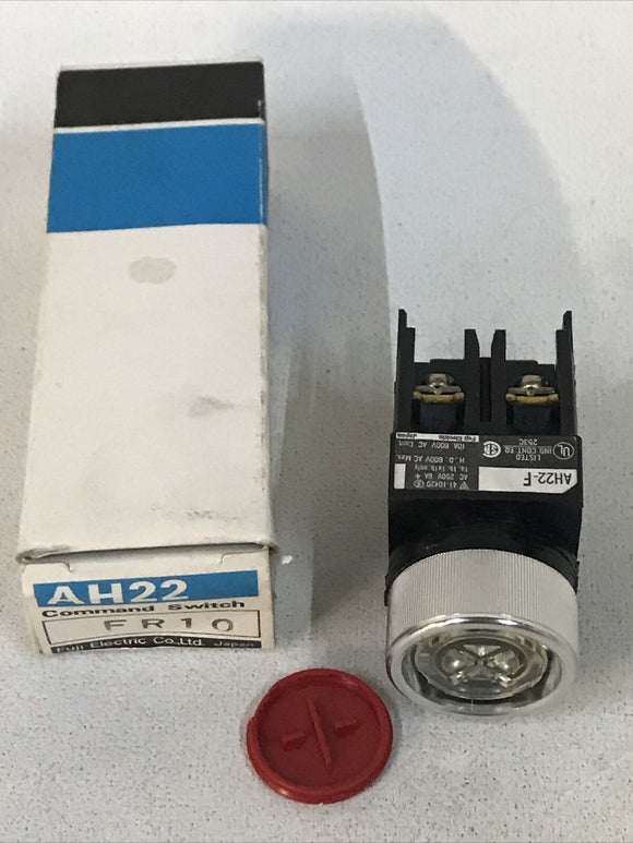 Fuji Electric AH22-FR10 Push Button N.O. Red Flush Head