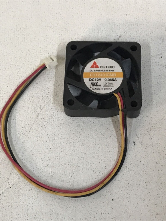 YS Tech FD124010MB 12V 0.065A 40x40x10mm 3-Pin Brushless CPU Fan