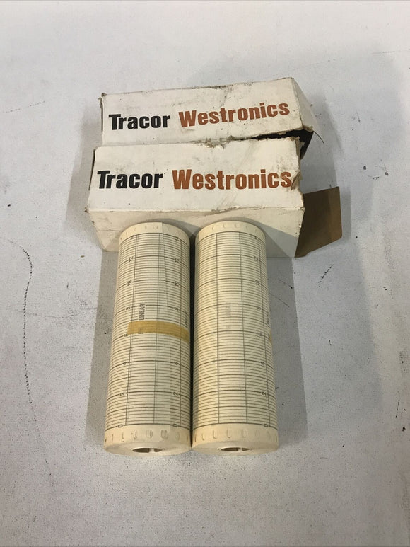 *LOT OF 2* Tracor Westronics CTA40072 Chart Recording Paper PH Linear