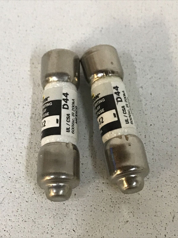*LOT OF 2* Bussman Limitron FNQ-R-12 Current Limiting Time Delay CC Fuse 200kA