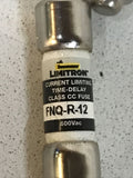 *LOT OF 2* Bussman Limitron FNQ-R-12 Current Limiting Time Delay CC Fuse 200kA