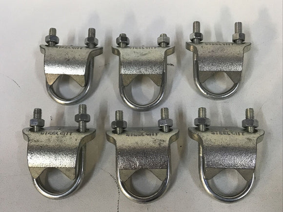 *LOT OF 6* STEEL CITY 1 in. Conduit Right Angle Beam Clamp