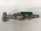 Jaguar SBVT-AB 3/8” Stabilized Tap W/ Integral Ball Valve 316SS Heat Code: 0223