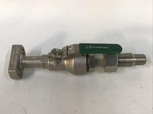 Jaguar SBVT-AB 3/8” Stabilized Tap W/ Integral Ball Valve 316SS Heat Code: 0223