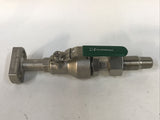 Jaguar SBVT-AB 3/8” Stabilized Tap W/ Integral Ball Valve 316SS Heat Code: 0223
