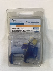 *PACK OF 2* Tyco 20-16 Snap-N-Lock Water Resistant Wire Connectors
