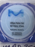 *PACK OF 100* Merck Millipore NY8H04700 Nylon Mesh Filter Membrane 47mm 180um
