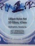 *PACK OF 100* Merck Millipore NY8H04700 Nylon Mesh Filter Membrane 47mm 180um