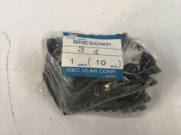 *PACK OF 10* IDEC Terminals BNE50W / BNE50WP End Plate 600V Max