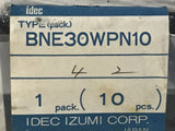 *Pack Of 10* IDEC Terminals BNE30W / BNE30WPN10 End Plate 600V Max