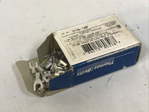 *BOX OF 50* Thomas & Betts C10-10F Non-Insulated, #10 Stud, Crimp Fork Terminal