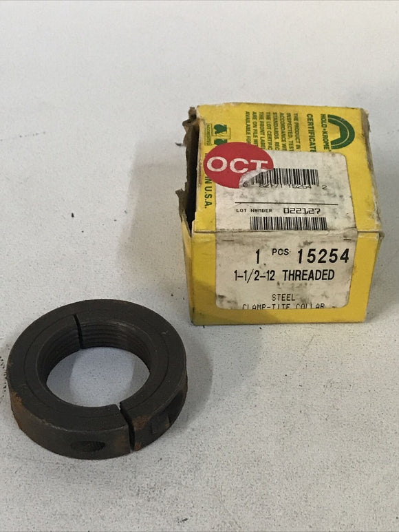 Holo-Krome 15254 Steel Clamp-Tite Collar 1-1 / 2-12 Threaded