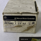 GE CR72AMJ MANUAL MOTOR CONTROLLER 2.5 - 4AMP