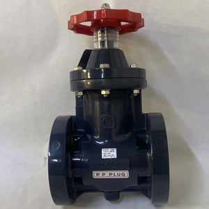 ASAHI 2” Gate Valve Type P 50mm Flange ANSI Hi PVC EPDM Inner Screw Hand Wheel L