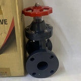 ASAHI 2” Gate Valve Type P 50mm Flange ANSI Hi PVC EPDM Inner Screw Hand Wheel L