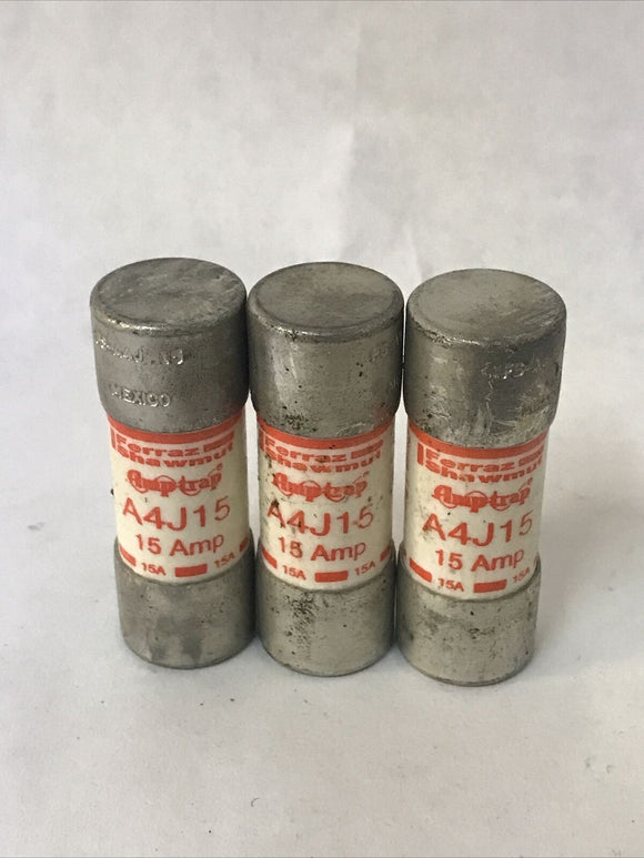 Ferraz Shawmut AmpTrap A4J15 Fuse 15A Class J 600 VAC