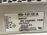 Nemic-Lambda RS-10-12/A Power Supply RS-10-12 IN: 85-132VAC 75W , Out: 12V 4.2A