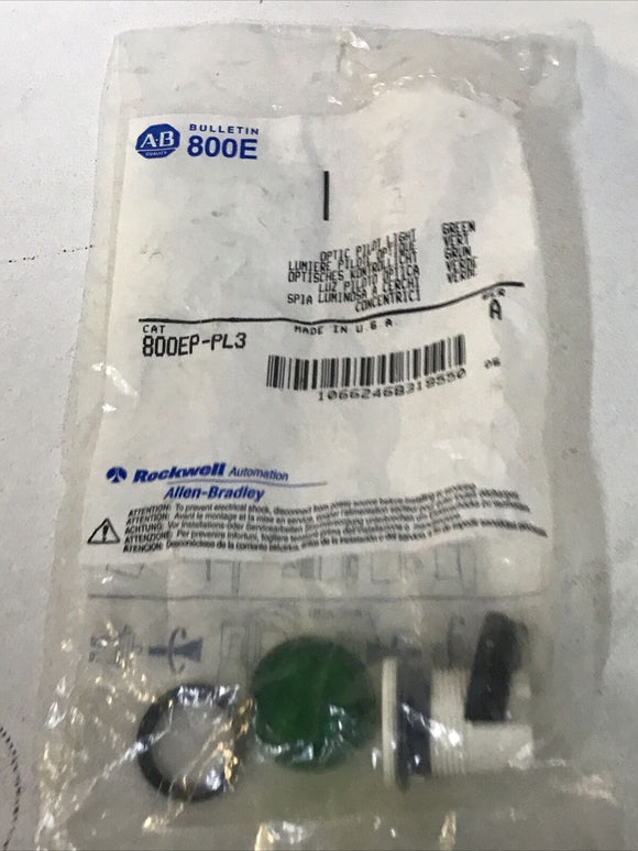 *SEALED* Allen Bradley 800EP-PL3 Ser. A Optic Pilot Light Green