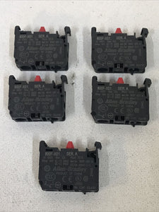 *LOT OF 5* Allen-Bradley 800F-X01 Ser. A  N.C. Contact Block