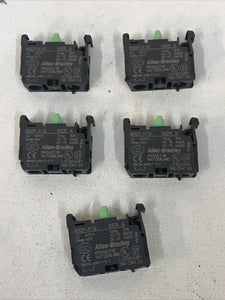 *LOT OF 5* Allen-Bradley 800F-X10 Ser. A  N.O. Contact Block