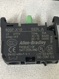 *LOT OF 5* Allen-Bradley 800F-X10 Ser. A  N.O. Contact Block