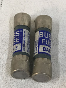 *LOT OF 2* Bussmann BAF3 BAF-3 BAF-3A BAF 3 250V 3Amp 3A Buss Fuse