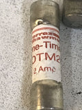*LOT OF 4* Gould Shawmut OTM2 2 Amp, 250 Volt, One Time Miniature Fuses