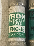 *LOT OF 2* Bussmann Tron FNQ-15 15A 500Vac Time-delay Fuse