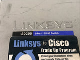 Cisco Linksys SD205 v2 5-Port 10/100 Network Switch 10/100