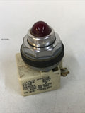 Square D 9001KM1 Ser. G  Standard Pilot Light Class9001 Type KM-1, Red lens 120V