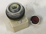 Square D 9001KM1 Ser. G  Standard Pilot Light Class9001 Type KM-1, Red lens 120V