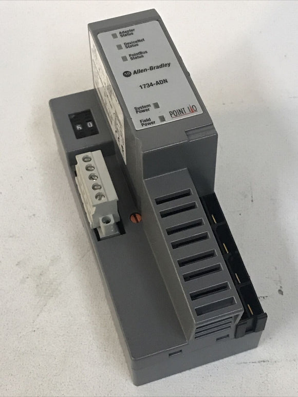 Allen-Bradley 1734-ADN Ser. B I/O DeviceNet Output: 5VDC 1A Rev: A01 F/W: 3.001