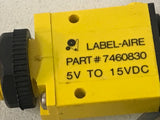 LABEL-AIRE 7460830 Photoelectric Sensor with Cable 5V to 15VDC 27044