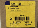 Square D 9001K52 CLASS 9001 TYPE K-52 Ser. F Round Chrome Plated Closing Plate
