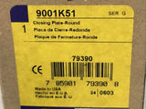 Square D 9001K51 CLASS 9001 TYPE K-51 Ser. G Round Gray Closing Plate