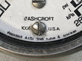 Ashcroft 238A460-01 Rev E. 0-400 PSI, 0-2800 kPa Gauge, 1/4" NPT
