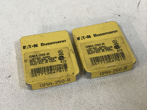 *LOT OF 10* Bussman GMA-250-R Fuse IR 35A 250V AC