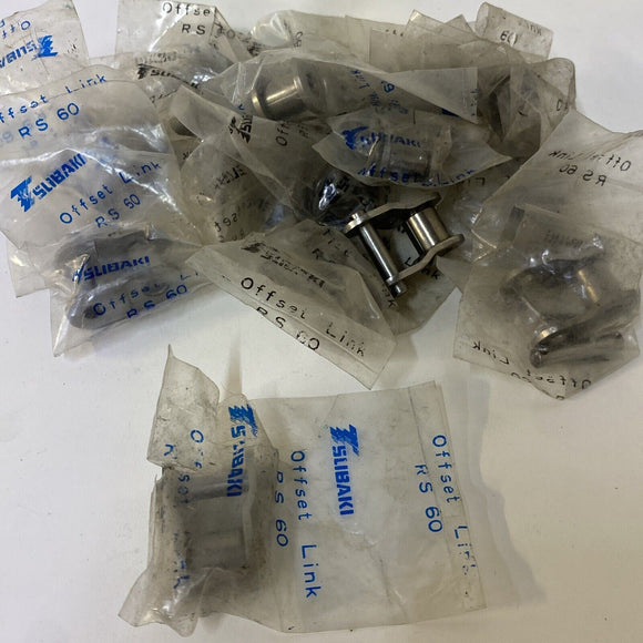 Tsubaki RS60-1-OL Roller Chain Offset Link Pack Of 16 (Some Missing Spring Clip)