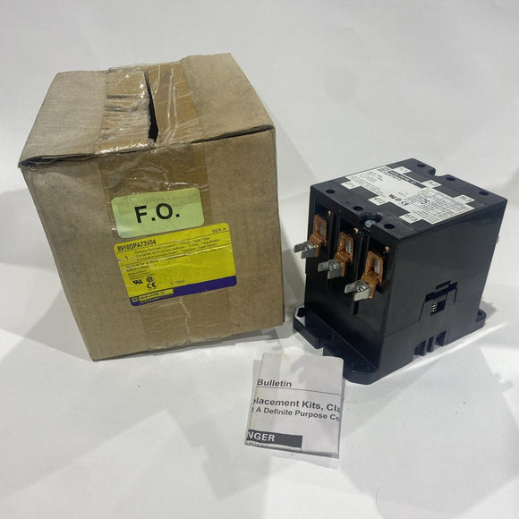 Square D 8910DPA73V04 Contactor 75A 3P 40HP 600V w/ 277V Coil